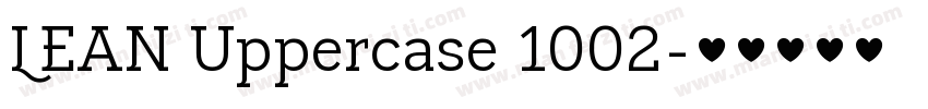 LEAN Uppercase 1002字体转换